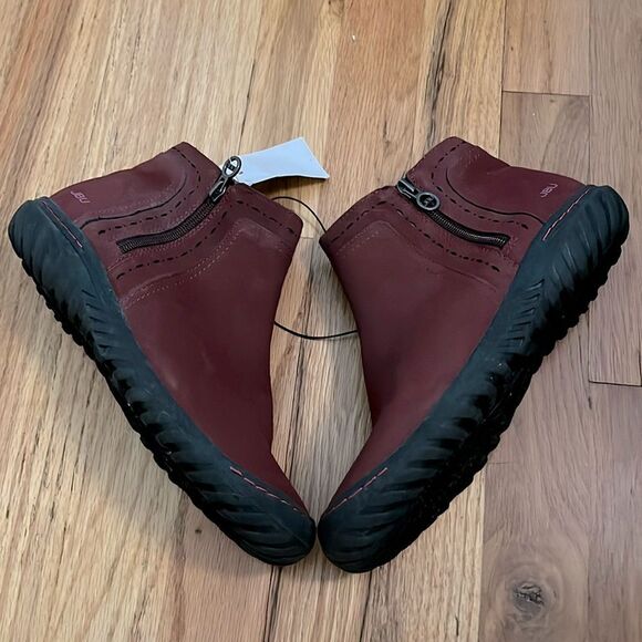 NWT JBU Juno Maroon Ankle Boots with Black Soles size 8 - Picture 3 of 8
